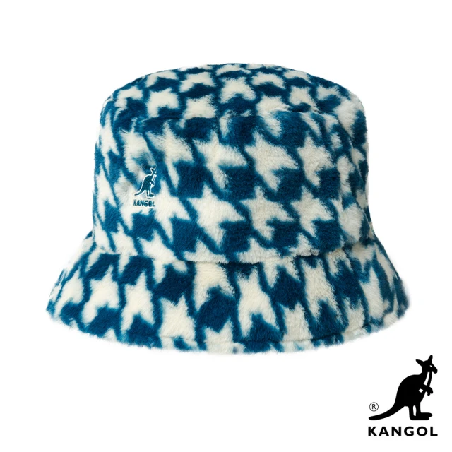 【KANGOL】FAUX FUR 漁夫帽(藍白色)