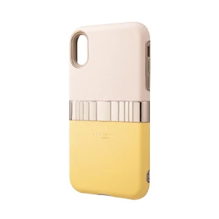 【Gramas】iPhone XR 6.1吋 Rel 仕女時尚背蓋手機殼(黃)