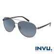 【INVU】瑞士頂極簡約飛行員偏光太陽眼鏡(鐵灰 B1123B)