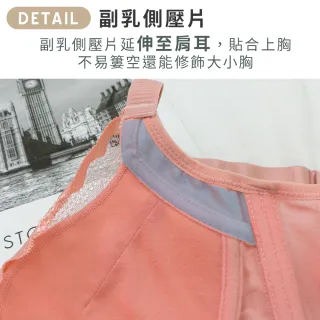 【Daima 黛瑪】現貨出清 軟鋼圈內衣B-E/怦然心動集中包覆防副乳蕾絲機能內衣/調整型/大罩杯/BCDE罩(粉色)