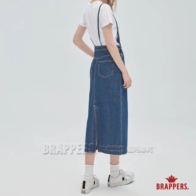【BRAPPERS】女款 Boy friend系列-全棉吊帶長裙(深藍)