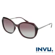 【INVU】瑞士幾何稜角設計偏光太陽眼鏡(黑醋栗紅 B2118C)