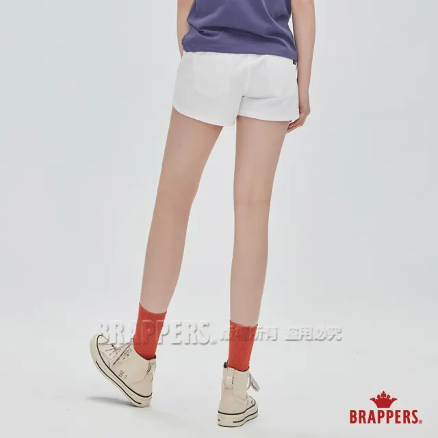 【BRAPPERS】女款 Boy friend系列-中腰彈性短褲(白)
