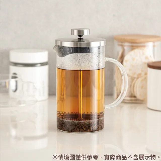 【NITORI 宜得利家居】濾壓沖茶壺 R 600ML(濾壓沖茶壺)