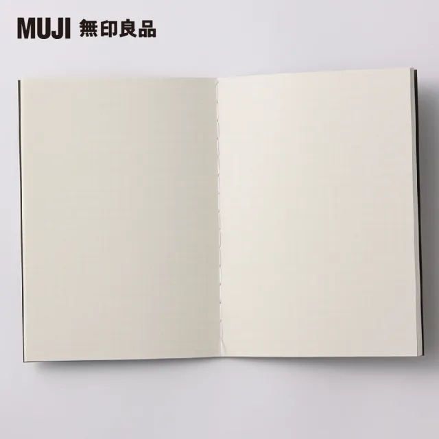 【MUJI 無印良品】筆記本5mm方格/線裝/30張/A6/深灰