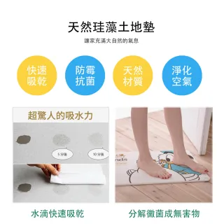 【收納王妃】迪士尼 唐老鴨系列 珪藻土超吸水地墊 60x39x0.9(2入/組)