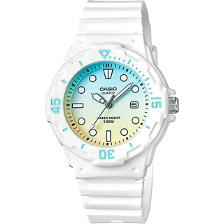 【CASIO 卡西歐】學生錶  迷你運動風指針手錶-彩色x白 女王節(LRW-200H-2E2VDR)