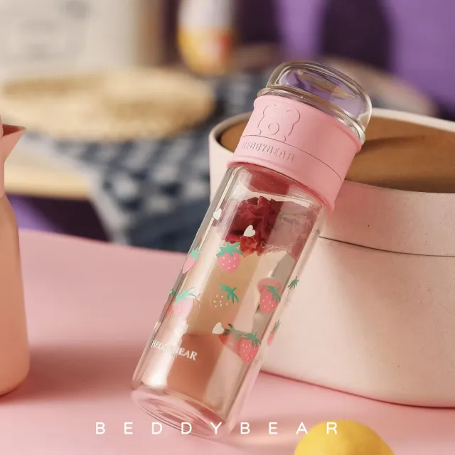 【BEDDY BEAR 杯具熊】茶水分離雙層玻璃杯 泡茶杯 320ml