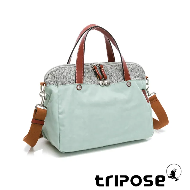 【tripose】漫遊系列岩紋玩色兩用手提背包(薄荷綠)