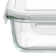 【NITORI 宜得利家居】分隔耐熱玻璃保存容器 980ml 長方形(保存容器 保鮮盒)
