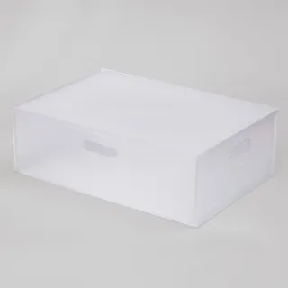 【NITORI 宜得利家居】收納盒 N INBOX W 寬低型 橫式半格型 CL(收納籃 收納盒 整理盒)