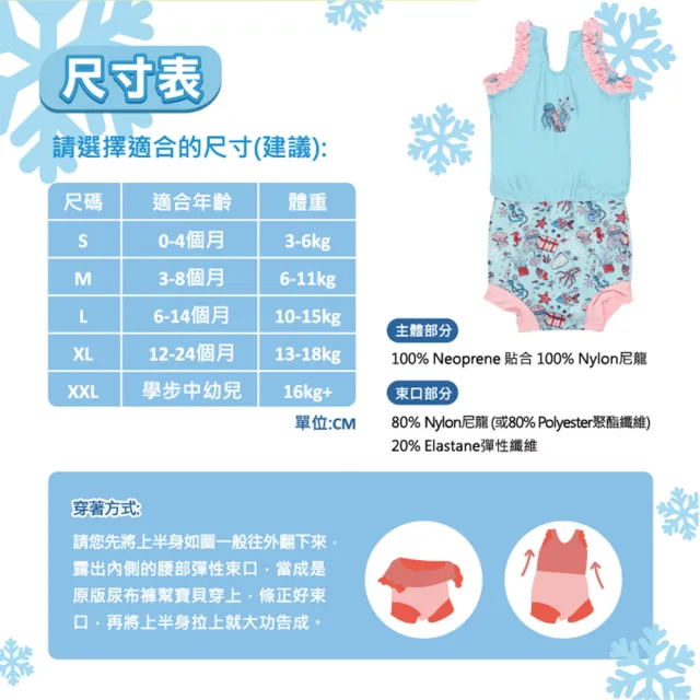 【Splash About 潑寶】女童 尿布褲 連身 小可愛 -  花漾蜻蜓(嬰兒泳褲)