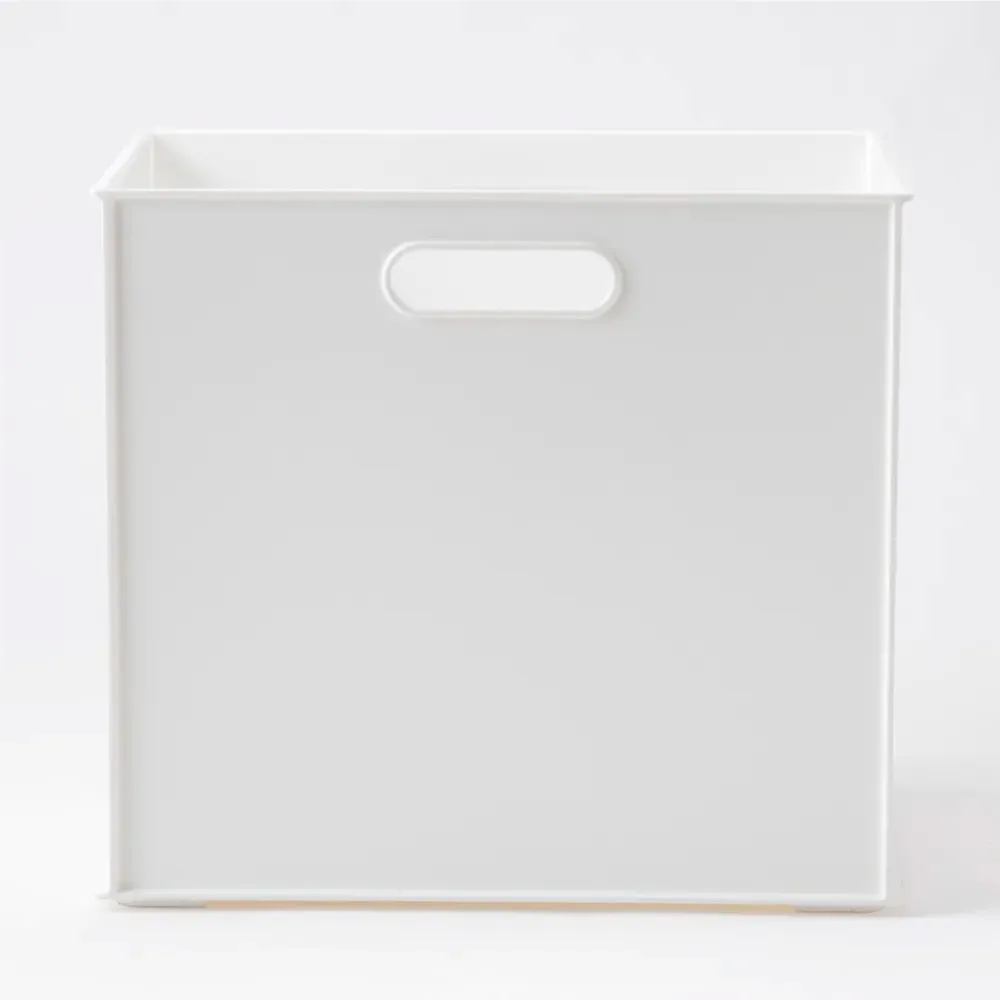 【NITORI 宜得利家居】收納盒 N INBOX W 窄高型 直式半格型 WH(收納籃 收納盒 整理盒)