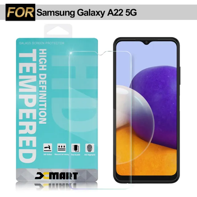 【X_mart】for Samsung Galaxy A22 5G 薄型9H玻璃保護貼-非滿版