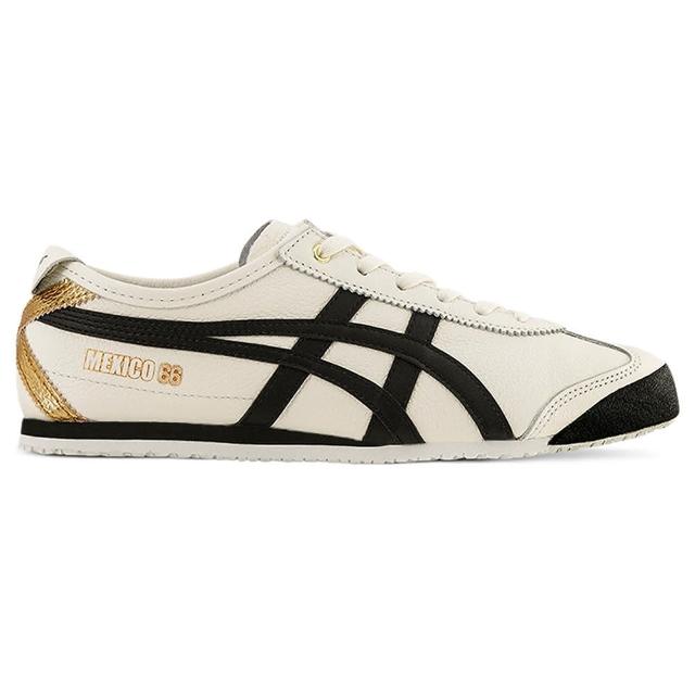 【Onitsuka Tiger】鬼塚虎 MEXICO 66 白底黑邊休閒鞋 (1183B493-100)