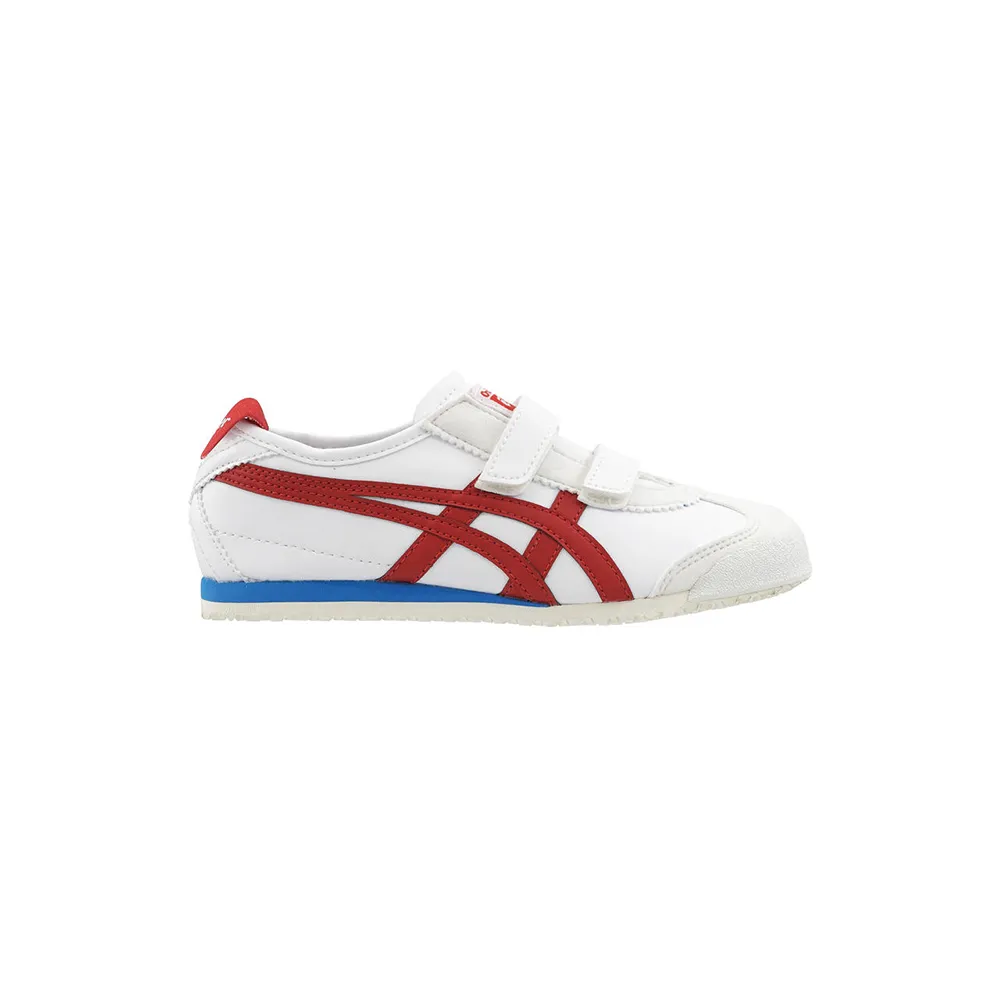 【Onitsuka Tiger】鬼塚虎 官方旗艦店MEXICO 66 BAJA PS 中童鞋 白底紅邊(1184A055-100)