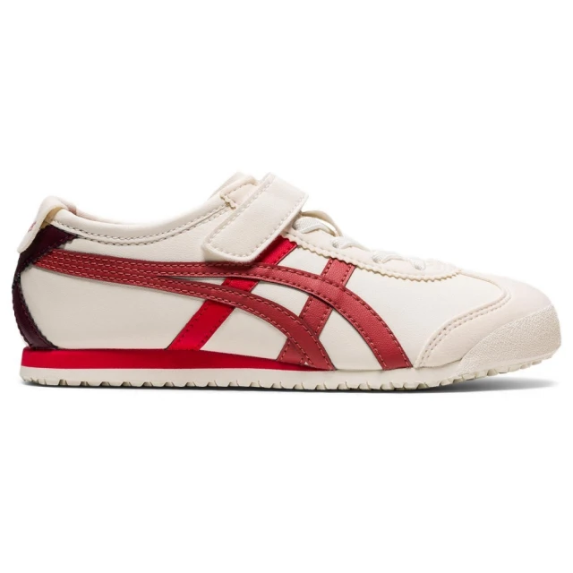 【Onitsuka Tiger】鬼塚虎 官方旗艦店MEXICO 66 PS 中童鞋 米白底紅邊(1184A049-105)