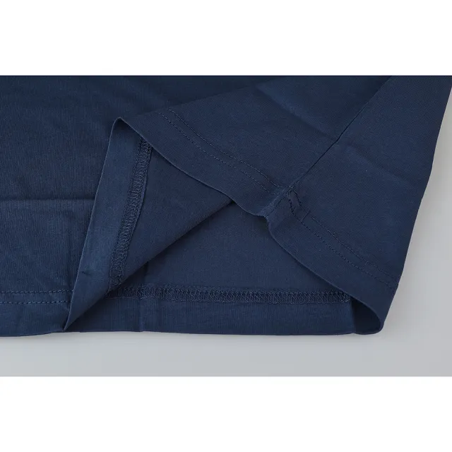 【EMPORIO ARMANI】EMPORIO ARMANI印花白黑字LOGO純棉短袖T恤(S/M/L/XL/深藍)