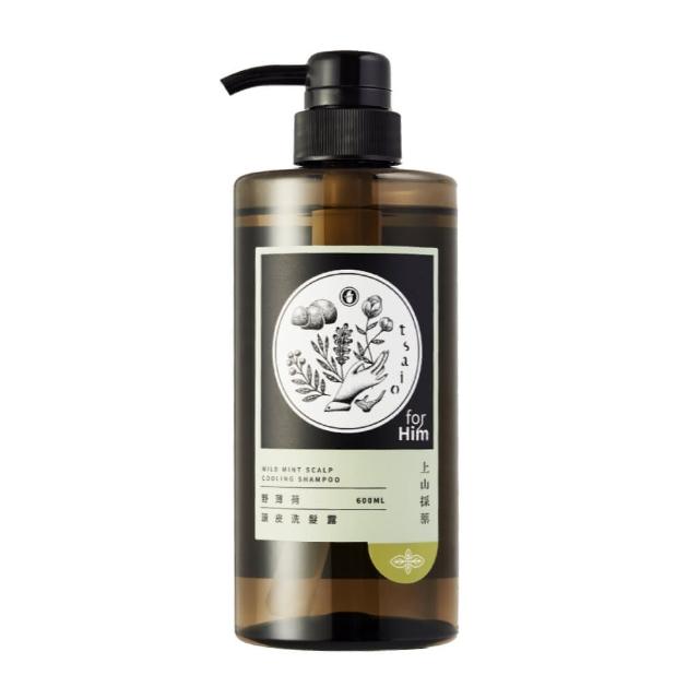 【tsaio 上山採藥】男性系列-洗髮露600ml(任選1入/野薄荷/咖啡因洗髮精)