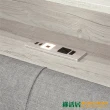 【綠活居】約哈爾   現代5尺雙人貓抓皮革床台組合(床頭箱＋貓抓皮床底＋不含床墊)