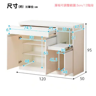 【NITORI 宜得利家居】◎櫥櫃 RESUME 120TF-H TH-R WH NC TW(櫥櫃) 