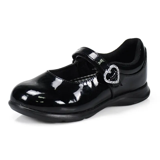【MOONSTAR 月星】童鞋黑皮鞋系列-瑪莉珍學生皮鞋(黑色)