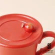 【LohasPottery 陸寶】富貴石榴蓋杯 富貴紅/影青 300ml(兩色可選 一杯一蓋 慢享一杯茶的愜意時光)