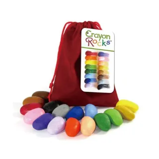 【Crayon Rocks 酷蠟石】酷蠟石 16顆 隨身袋(3點握姿專利設計)