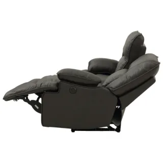 【NITORI 宜得利家居】◎半皮2人用電動可躺式沙發 HIT DBR(半皮 電動可躺式 沙發) 