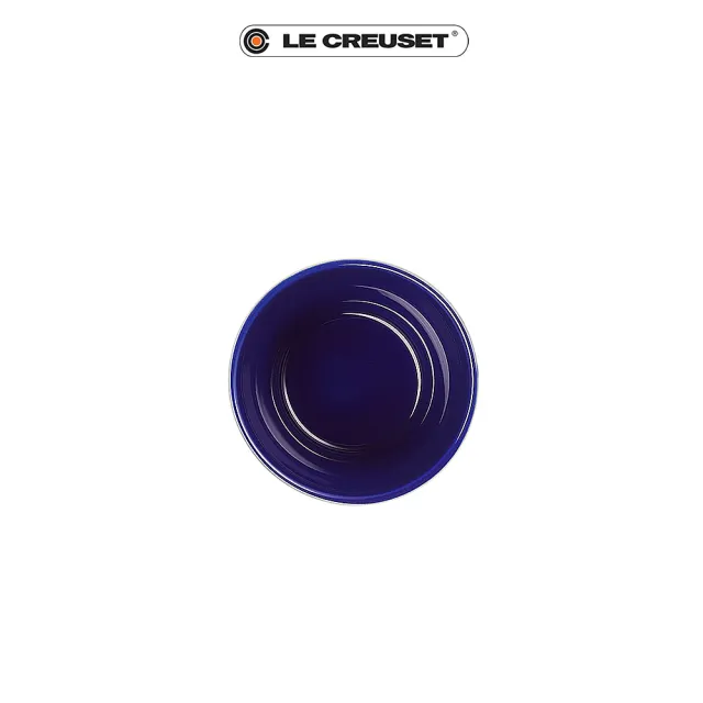 【Le Creuset】瓷器新采和風日式圖騰飯碗150ml(靛青藍)