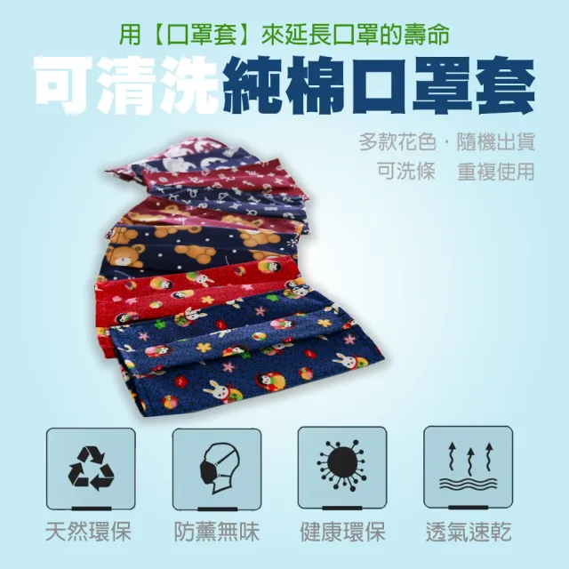 【居家新生活】雙用全包覆純棉口罩6入組 可替換式內層 環保透氣口罩套 台灣製造