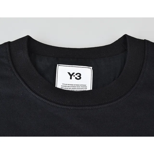 【Y-3 山本耀司】Y-3背面徽標LOGO經典三條紋設計純棉長T(平輸品/黑)