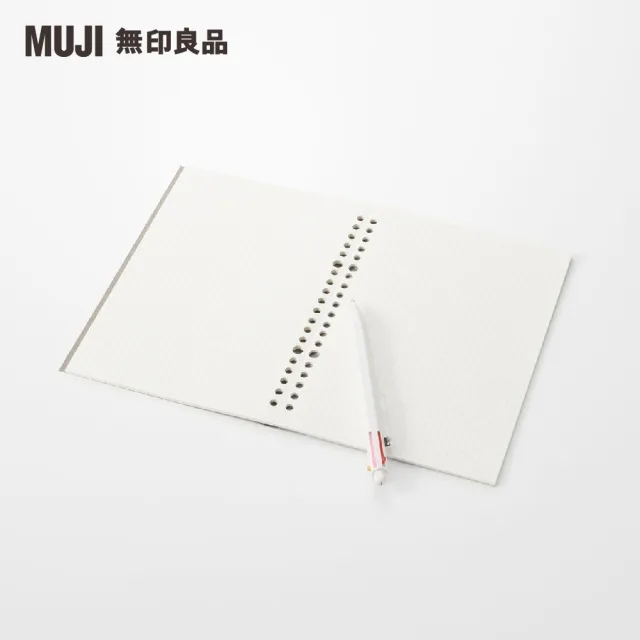 【MUJI 無印良品】書型可撕活頁紙/5mm方格/20孔/50頁/灰/A5