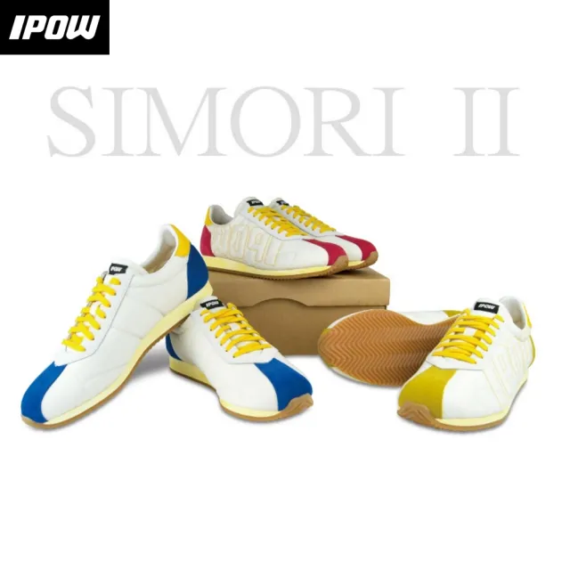 【台灣製造--IPOW】Simori 2 color 多功能運動鞋(白黃)