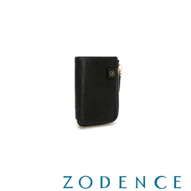 【ZODENCE 佐登司】HULDA荔枝紋牛皮鑰匙卡包(黑色)