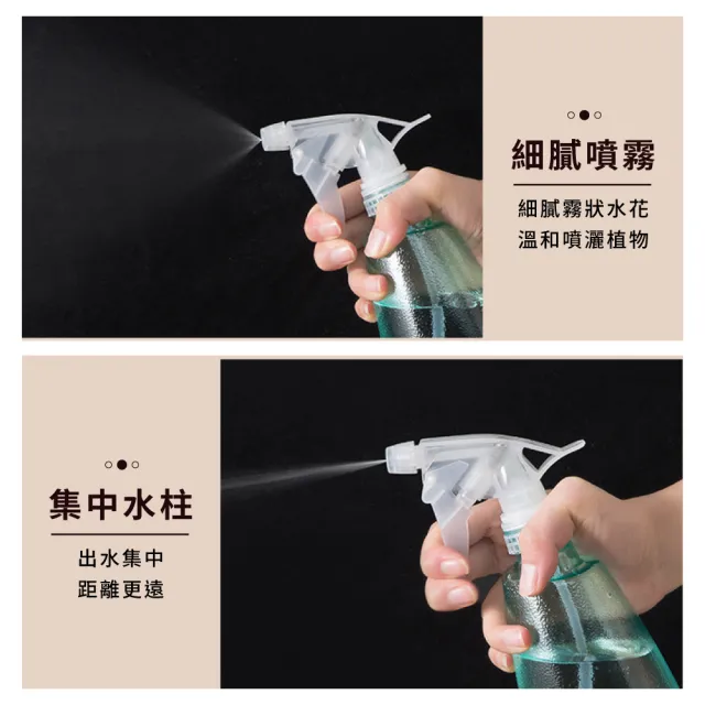 【園藝用品】多功能萬用噴霧瓶-500ml(可調節 噴水瓶 澆花器 酒精瓶 分裝罐 氣壓噴壺 連續噴霧瓶)