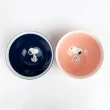 【小禮堂】SNOOPY 史努比 日本製 陶瓷碗2入組 YAMAKA陶瓷 《粉藍款》(平輸品)