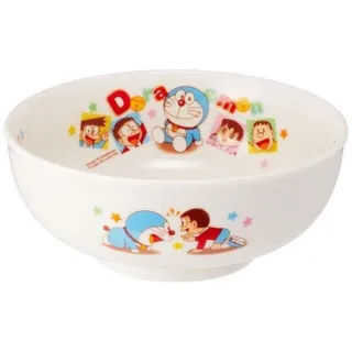 【小禮堂】哆啦A夢 日本製 陶瓷碗公 《白方塊款》(平輸品)
