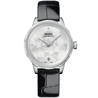 【MIDO 美度】RAINFLOWER 花雨系列 白色珍珠母貝 真鑽機械腕錶 禮物推薦 畢業禮物(M0432071611600)