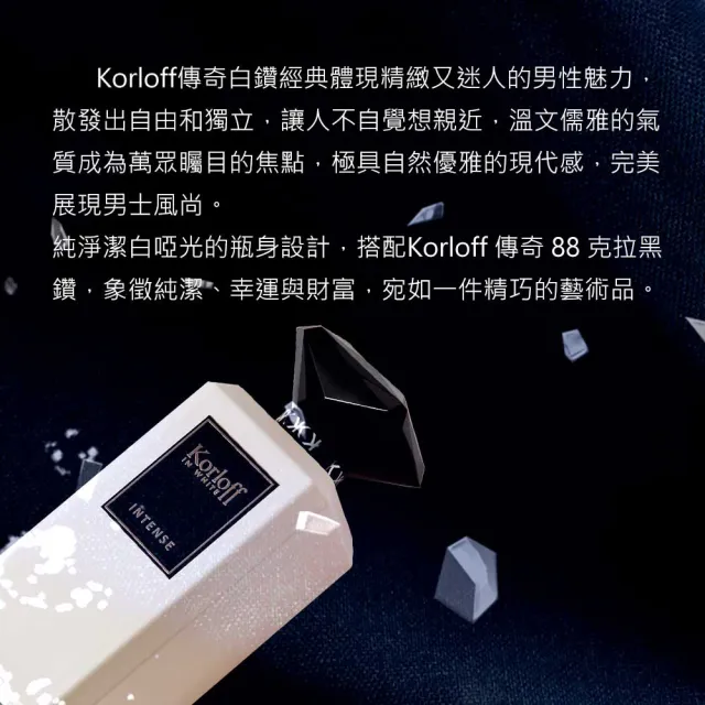【Korloff PARIS】白鑽神話淡香精-傳奇限定版 88ml(專櫃公司貨)