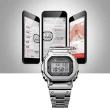 【CASIO 卡西歐】G-SHOCK 全金屬太陽能電波手錶-銀 畢業禮物(GMW-B5000D-1)