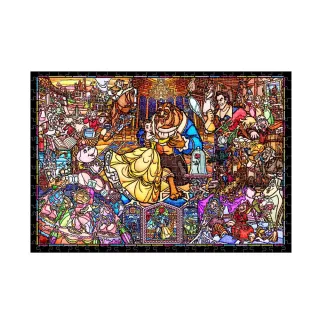 【TENYO】500透明小片拼圖 彩色玻璃 美女與野獸(迪士尼 家族)