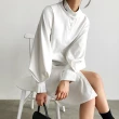 【Pure 衣櫃】優雅歐美範立領燈籠袖襯衫連身裙(甜美/氣質/百搭/KDD-5520B)