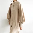 【Pure 衣櫃】優雅歐美範立領燈籠袖襯衫連身裙(甜美/氣質/百搭/KDD-5520B)