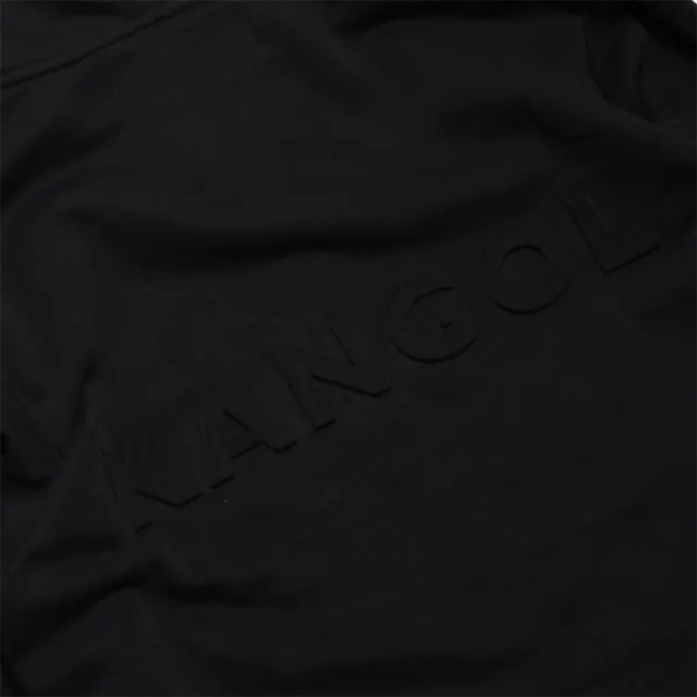 【KANGOL】外套 中性款 黑 刺繡LOGO 刷毛 連帽外套 情侶 男女(6155140120)