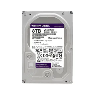 【WD 威騰】WD8001PURP 紫標Pro 8TB 3.5吋監控系統硬碟