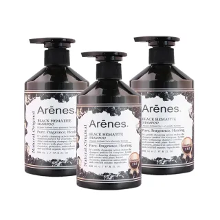 【Arenes】能量黑曜石蓬鬆豐盈洗髮組(強健髮根 豐盈養護 500mlx3入)