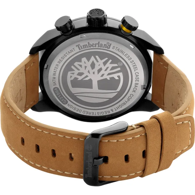 【Timberland】天柏嵐 兩地時間多功能手錶-46mm 畢業禮物(TDWGF2100602)