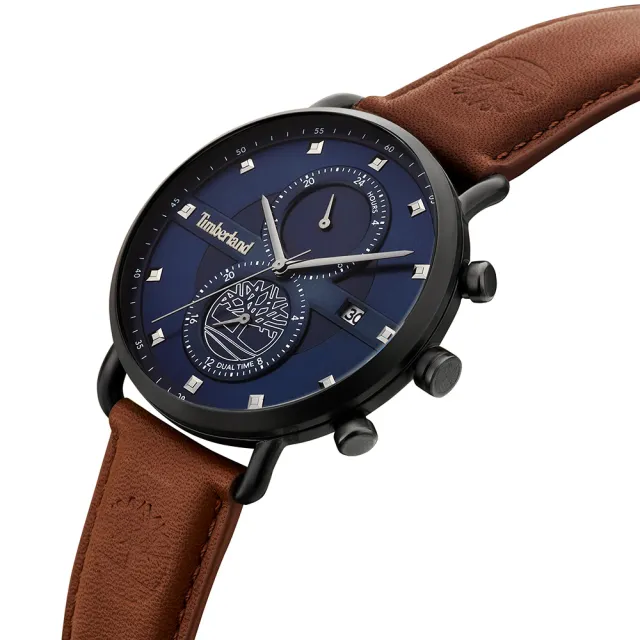 【Timberland】天柏嵐 兩地時間多功能手錶-46mm 畢業禮物(TDWGF2101003)