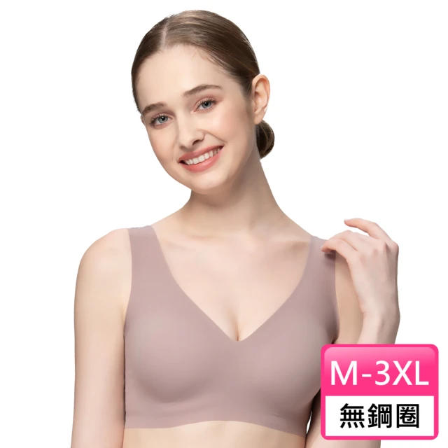 Swear 思薇爾 Love myself系列M-3XL無鋼圈V領背扣無痕短背心(紀香芋)